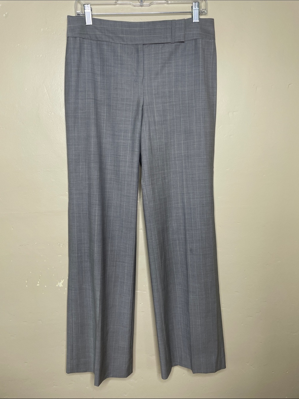 ANN TAYLOR Gray Trouser Pants MARGO Fine Italian Fabric Virgin WOOL Corporate 4